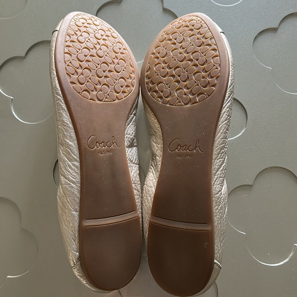COACH Women's Dalia Gold Ballet Flat Size 9 1/2 - Picture 14 of 17